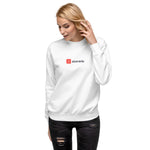 Load image into Gallery viewer, ZoomInfo Gender Neutral Fleece Crewneck White
