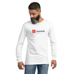 Load image into Gallery viewer, ZoomInfo Gender Neutral Long Sleeve Tee White
